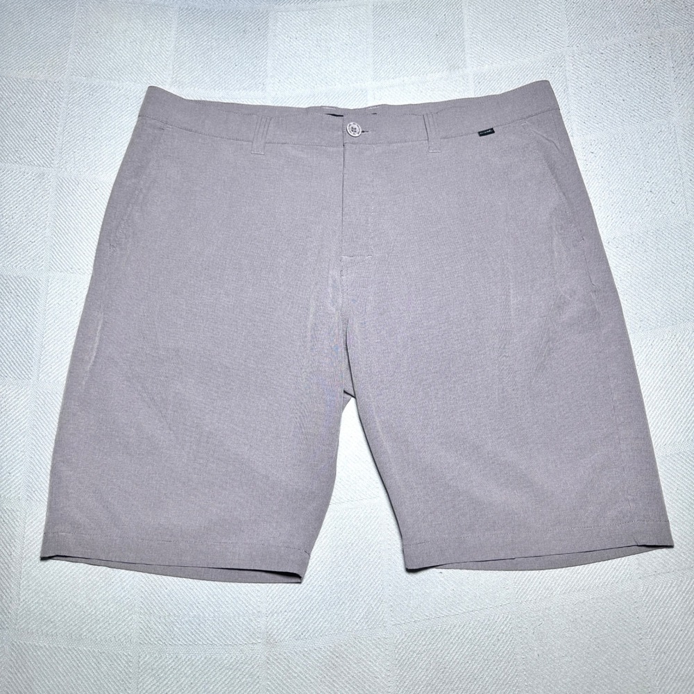 Travis Mathew Golf Shorts Mens 40 Stretch Micro-Check Performance Light Purple